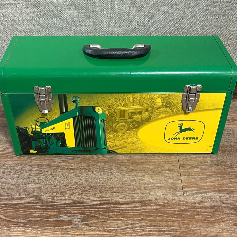 John Deere Green and Yellow Tractor Toolbox